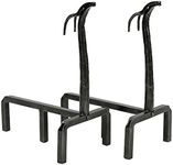 Minuteman International Deer Wrought Iron Fireplace andirons Pair, Graphite