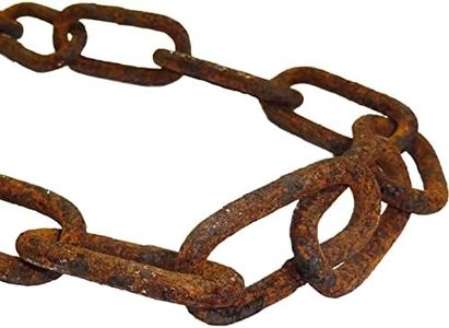 vitaliano Rusty Steel Chain Link Chain Sold by the Metre, 10 Metres, 5 mm Thick, Iron Chain in Antique, Retro, Vintage Style, as Rain Drain Chain, Ring Chain, Lamp Chain, Decoration, Metal Rust Decoration for Garden