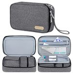 SIMBOOM Insulin Travel Case, Diabetic Storage Case for Glucose Meter, Syringes and Other Diabetic Supplies (Bag Only) - Grey