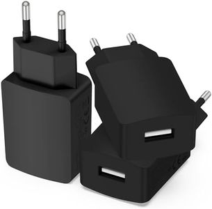 LUOSIKE Caricatore USB 5V2A-3PCS, Presa/Alimentatore/Spina/Caricabatterie USB Compatibile con Cellulari (iPhone, Samsung, ecc.), Tablet (iPad, ecc.), Power Bank, Auricolari e Altri Piccoli Dispositivi