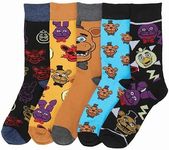 Bioworld Five Nights at Freddy's Adult Casual Crew Socks (Pack of 5)