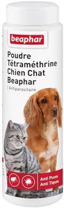 BEAPHAR – Poudre Anti-puces et Anti-tiques pour Chien et Chat – À Base de Tétraméthrine – Élimine Les puces et Les tiques – Très Facile et Pratique d'utilisation – sans rinçage – 150g