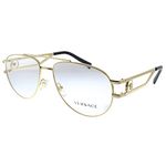 Versace VE 1269 1002 Gold Metal Aviator Eyeglasses 57mm, Gold, 57-16-140