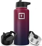 Iron Flask Sports Water Bottle - 945 ml, 3 Lids (Straw Lid), Vacuum Insulated Stainless Steel, Double Walled, Thermo Mug, Metal Canteen