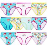 Disney Girls' Princess Underwear Mulipacks Briefs, 10-Pack Ariel, 2-3 Years