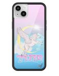 Wildflower Cases - Taurus Case, Compatible with Apple iPhone 14 Plus | Blue, Pegasus, Moon, Sky, Zodiac, Purple, Cute - Protective Black Bumper, 4ft Drop Test Certified, Women Owned Small Business