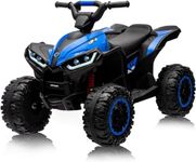 12V Kids Ride On ATV, Battery Powered, Electric Four-Wheeler with Music, Led Lights, High and Low Modes,USB,Treaded Tires,Suitable for Boys and Girls (Blue)