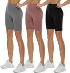 3 Pack High Waisted Biker Shorts for Women – 3"/ 5"/ 8" Black Workout Yoga Compression Novelty Shorts for Running