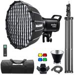 Godox SL60IIBi SL60II-Bi 75W LED Video Light,2800K-6500K,CRI96 + TLCI97 +,Builtin 11 FX Effects,Ultra Silent Fan for Newborn Photography,Portrait,Interview Lighting,Video Filming (SL60IIBI Kit1)