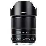 VILTROX AF 23mm F1.4 E Lens for Sony E Mount,Auto Focus Wide Angle APS-C Prime Lens for Sony Alpha E-Mount Mirrorless Camera A7RIV A7RIII A7III A7II A7RII A7S A7 A9 A6600 A6500 A6400 Black