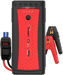 ROOBOOST Jump Starter, 1500A Lithium Jump Start Pack, 12V Battery Booster, Petrol & Diesel, Smart Jumper Cable, Spark Proof, Dual USB 3.0 Quick Charge Power Bank. RB-1500 Car Battery Jump Starter