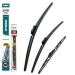 Heyner Hybrid Windscreen Wiper Blades for Toyota C-HR 2016-2023 Front Rear Classic Full Set Replacement Wipers (Front & Rear Set Of 3 HH 26''16'' TLC 14'' HRC)