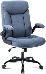 MZLEE Sedia da ufficio ergonomica per computer, sedia da scrivania girevole con braccioli ribaltabili, regolabile in altezza, comoda per ufficio, casa, gioco (blu navy)
