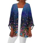 Daily Deals 1p Items Cardigans for Women UK Floral Print Cardigans Long Sleeve Shrugs Open Front Beach Cover Ups Blouses Spring Sale Clearance