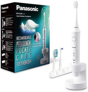 Panasonic EW-DL83-W803 Cepillo de Dientes Eléctrico Sónico (Control de Presión, Temporizador de cepillado, 2 Modos, Indicador LED, Inalámbrico, 100% Lavable), Color Plata