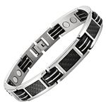 Willis Judd Mens Carbon Fibre Titanium Magnetic Bracelet Adjustable Included