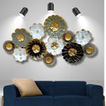 Anshika International Abstract Flower Figures Metal Wall Art Wall Sculpture/Wall Hanging Home Decoration Perfect for Living Room/Hotel/Bedroom/Drawing Room (Size 52x28 Inch)