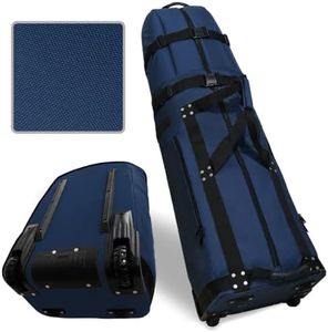 CaddyDaddy First Class Military Grade Ballistic Nylon Travel Cover with EVA Dense Foam Top Padding 2 Year Full Replacement Coverage Self Standing Base XL Wheels Case for Transporting Clubs on Airlines
