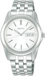 Seiko Selection Men's Quartz Watch, Silver/White, Bracelet Type