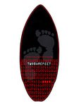 Two Bare Feet 41" Skimboard Suitable for Beginners, 7 Ply wooden construction with nose pre curve, Pin tail, Suitable for Adults and Kids (Cipher Black/Red)