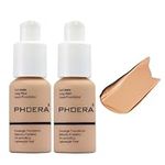 2 Pack PHOERA Foundation,Flawless S