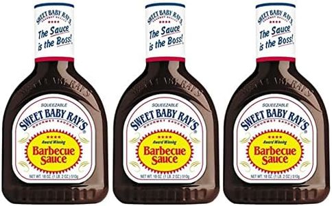 Sweet Baby Ray's Original BBQ Sauce | Original Gourmet Barbacoa Salsa perfecta para recetas familiares | Paquete de 3 x 510 g