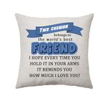 Aconesong Best Friend Cushion Cover Gifts for Friend Home Decoration Keepsake Gifts for Friendship Friend Work Friend Classmates Roommates Birthday Graduation (Friend)