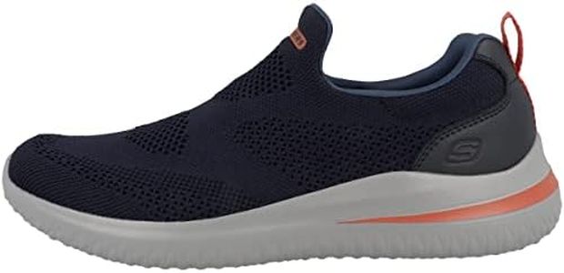 Skechers Men's Delson 3.0 Sneaker, Navy Knit Synthetic, 8 UK