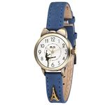 Fq-234 Blue Leather Strap Bowknot Ballet Dancer Design Students Girls Woman Quartz Wrist Watches