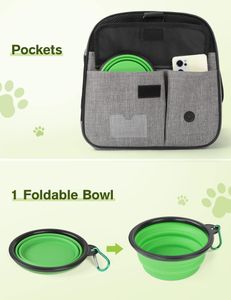 Pecute Pet Carrier Bag, Portable Cat & Dog Travel Handbag – Grey, M, Under 5kg