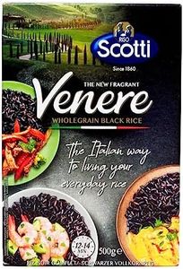 Riso Scotti, Riso Venere 500 g, Riso Italiano con Gusto e Profumo Aromatico, Pronto in 12', Icona della Tradizione Italiana, Alimentazione Sana, Formato 500 g