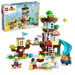 LEGO DUPLO 3in1 Tree House 10993 Creative Building Toy for Toddlers, includes 8 Figures for Teaching Social Skills, Playing Together and Group Play, Great Birthday Gift for Kids