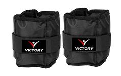 VICTORY Wrist/Ankle Weight (250 gm X 2) Total 500 gm Black Exercise & Fitness support