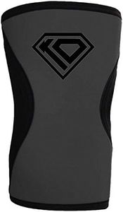 KO Sports Gear Black & Grey Neoprene Knee Pad - Wrestling, BJJ, Grappling, MMA, Workouts, Training & More - Shooting Sleeve (Adult X-Small)