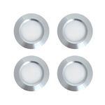 Marvix LED 12V 24V Spot Lights Dimmable Pack of 4 Warm White 3000k Caravan Campervan Motorhome Boat Chrome Recessed Downlights