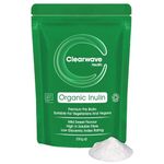 Organic Inulin Powder - 250g High Grade Prebiotic Fibre, Fructo Oligo Saccharide (FOS), Certified by The Soil Association, Clearwave Health