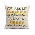 Uphome Decorative Inspirational Quotes Pillow Cover Personalized Custom Cotton Linen Pillowcase