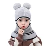 NVS Kids Winter Hat, Baby Girls Boys Winter Balaclava Cap, Hood Scarves Skull Caps I Monkey Cap, 1-4 Years Black Color