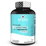 NATURYZ Triple Strength L-Carnitine L-Tartrate 2000MG Converts Fat into Energy | Cellular Energy & Endurance | Athletic Performance | Cutting Supplement - 50 Tablets