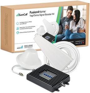 SureCall Fusion4Home Cell Phone Signal Booster for Home & Office up to 4000 sq ft, Yagi Dome Antennas, Multi-User 5G/4G LTE Boosts Verizon, AT&T, Sprint, T-Mobile, FCC Approved, USA Company