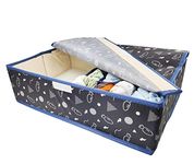 House of Quirk Innerwear Organizer 15+1 Compartment Non-Smell Non Woven Foldable Fabric Storage Box for Closet (Black Carrot, Rectangular)