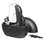 MEDca Digital Pair - Personal Device, Rechargeable All-Day Battery Life Lightweight Behind The Ear BTE, Black