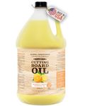 CLARK'S Cutting Board Oil, 3785 ML - Food Grade Mineral Oil for Wood Cutting Board - Scented with Lemon & Orange Essential Oils - Butcher Block Conditioner - Restores and Protects Wood