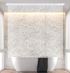 Jakooz Rollup Shower Curtain for Bathroom. Waterproof, 100% PEVA, Heavy Duty Shower Roller Blind Curtain for Bathtub. No Rods, No Hooks, No Rings! (56"x95")