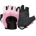 BECNBEAU Workout Gloves Women Gym Gloves Exercise Yoga Kayak Watersports Rowing Fitness Grip Weightlifting Female Ladies Teenager,Pink,Small