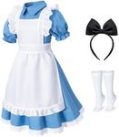 Irtysh Girl Blue Dress White Apron 