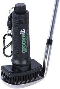 Grooveit "The Wet Club Scrub Golf Water Brush - 3 Year Warranty - Anti-Leak Design - Magnetic Brush with Nylon-Bristle Head - Patented Pump for Easy Cleaning - Wide Cleaning Coverage - Long Lasting