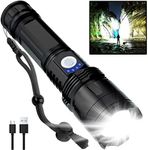 BERCOL Rechargeable LED Flashlights High Lumens, 990,000 Lumens Super Bright Powerful Flashlights, 5 Modes, IPX6 Waterproof Handheld Flash Light for Home, Emergencies, Camping