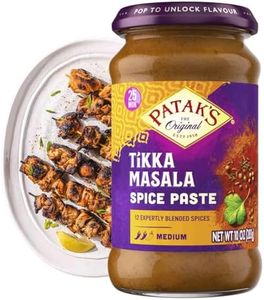 Patak’s Tikka Masala Spice Paste - Medium Indian Curry Paste w/a Blend of Freshly Ground Spices - Vegan & Gluten-Free - Flavorful Tikka Masala Curry Base for Home Cooking & More - 10oz Jar (Pack of 1)