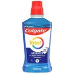 Colgate Total Plaque Protect Mouthwash 500ml , fights the root cause² of many oral health problems , actively prevents¹ oral health problems , 24 hour antibacterial¹ , alcohol free†